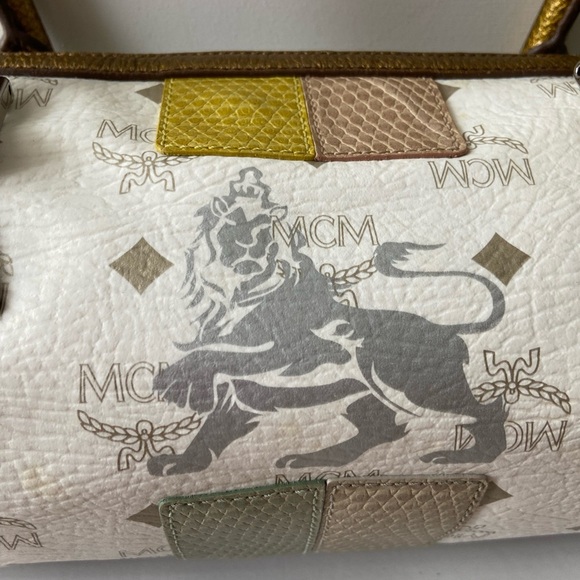 MCM White and Gold Handbag Euc - Picture 3 of 16